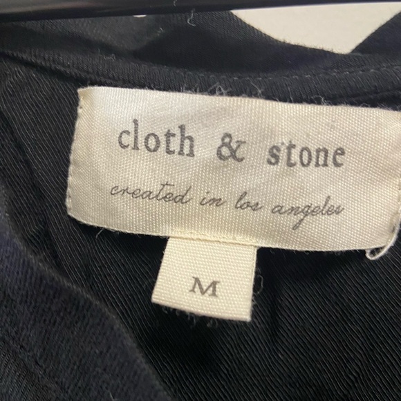 Anthropologie Cloth & Stone Medium black dress w tiny ruffles $50 - Picture 3 of 5